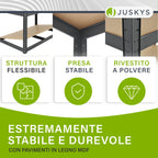 Juskys 4er-Set Lagerregal Basic 4X 180x90x40cm (HxBxT) - 3500 kg - 20 Böden - Schwerlastregal Steckregal Metall Kellerregal Regalsystem Regal - Grau
