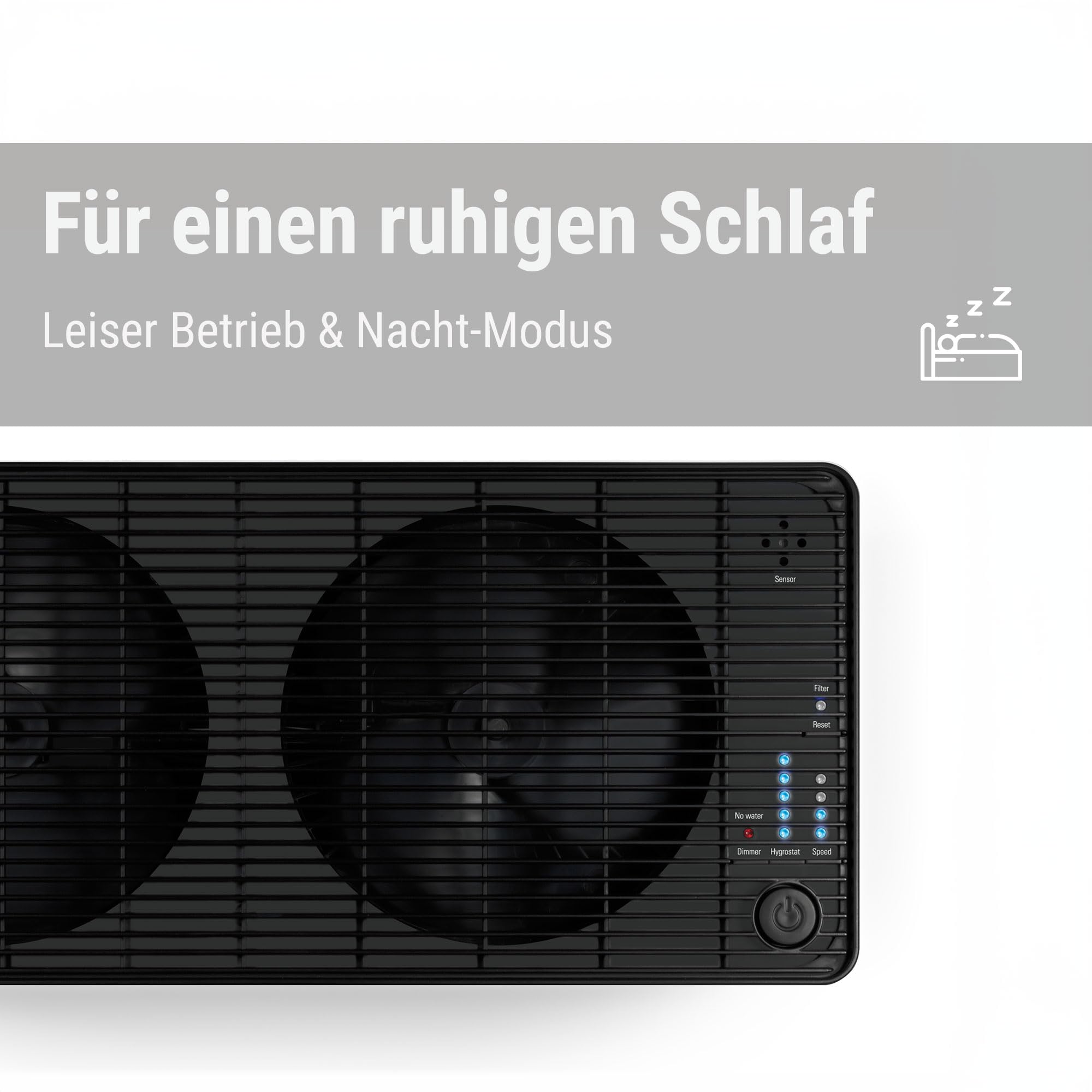 Stadler Form Luftbefeuchter Oskar big, energiesparender Raumbefeuchter für Räume bis 100 m² / 250 m³, Verdunster mit Abschalt-Automatik, dimmbare LEDs, sehr leise, weiss