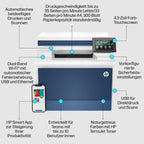 HP Color LaserJet Pro MFP 4302fdw Multifunktions-Farblaserdrucker, Automatischer beidseitiger Druck, Wi-Fi, Fax, Hohe Druckgeschwindigkeit, Bis zu 50.000 S./Monat, Wolf Pro Security