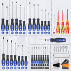 SORAKO 118tlg Schraubendreher Set magnetisch, inkl. Ratschenschraubendreher, Bits, Präzisionsschraubendreher, isolierte Schraubendreher, Spannungsprüfer, für die Wartung zu Hause und im Büro