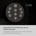 MEACO MeacoFan Sefte® Standventilator - höhenverstellbar Ventilator mit leistungsstarkem Luftstrom - außergewöhnlich leise ferngesteuerte Kühlung – Nachtmodus, Stummschaltung, Ein- und Ausschalttimer