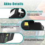 4 Pcs 8000mAh 18Volt Lithium-Ersatzakku für Makita Akku 18V, Kompatibel mit Makita 18V Akkus BL1860 BL1840 BL1830 BL1820 BL1815 BL1835 BL1845, mit LED-Indikator für Akku-Werkzeuge