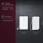 AEG Boiler BOI 5 U, Untertischboiler 5 Liter Niederdruck mit Stecker 230V für Küchenspüle + Wachbecken, 2 kW, Made in Germany, 204616