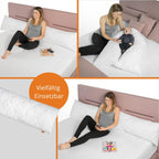 sleepling Seitenschläferkissen 40 x 145 cm, Body Pillow, langes Kissen mit Bezug aus 100 % Softer Mikrofaser, Schlafkissen Seitenschläfer, Füllmengengarantie, 60 Grad waschbar, Ökotex