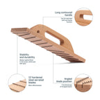 COMENSAL® Raspelhobel für Porenbeton und Put XXL - 12 Präzise Angebrachte Klingen - Raspelhobel für Porenbeton - Made in EU - 470x90mm