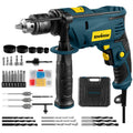 ENVENTOR 900W Schlagbohrmaschine, Elektrische Bohrmaschine mit 36 Stück Zubehör, 2-in-1 Funktion, 0–3000 RPM, 360° Zusatzgriff, 13mm Bohrfutter, für Beton, Metall und Holz