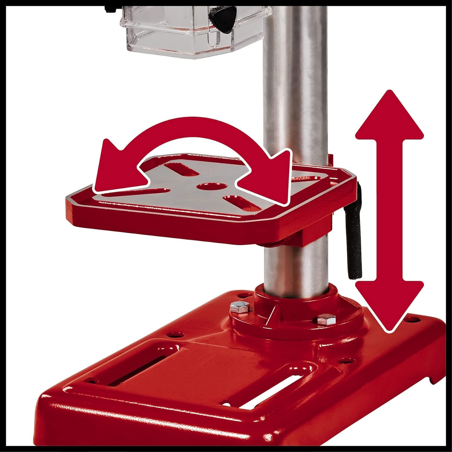 Einhell Säulenbohrmaschine TC-BD 450 (450 W, Bis 2650 Min-1, 5 Stufen, Max. Bohrtiefe 50 Mm, Bohrtiefenanzeige, Einstellbarer Tiefenanschlag, Neig-/drehbarer Und Höhenverstellbarer Bohrtisch)