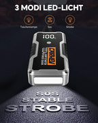 CARHEV 7000A Starthilfe Powerbank für Pkw, 12V Auto Starthilfe Powerbank (Bis Zu 10,0L Benzin Oder 10,0L Diesel), Auto Starter Powerbank mit QC 3.0 USB Ausgänge, Batterie Jump Starter mit LED