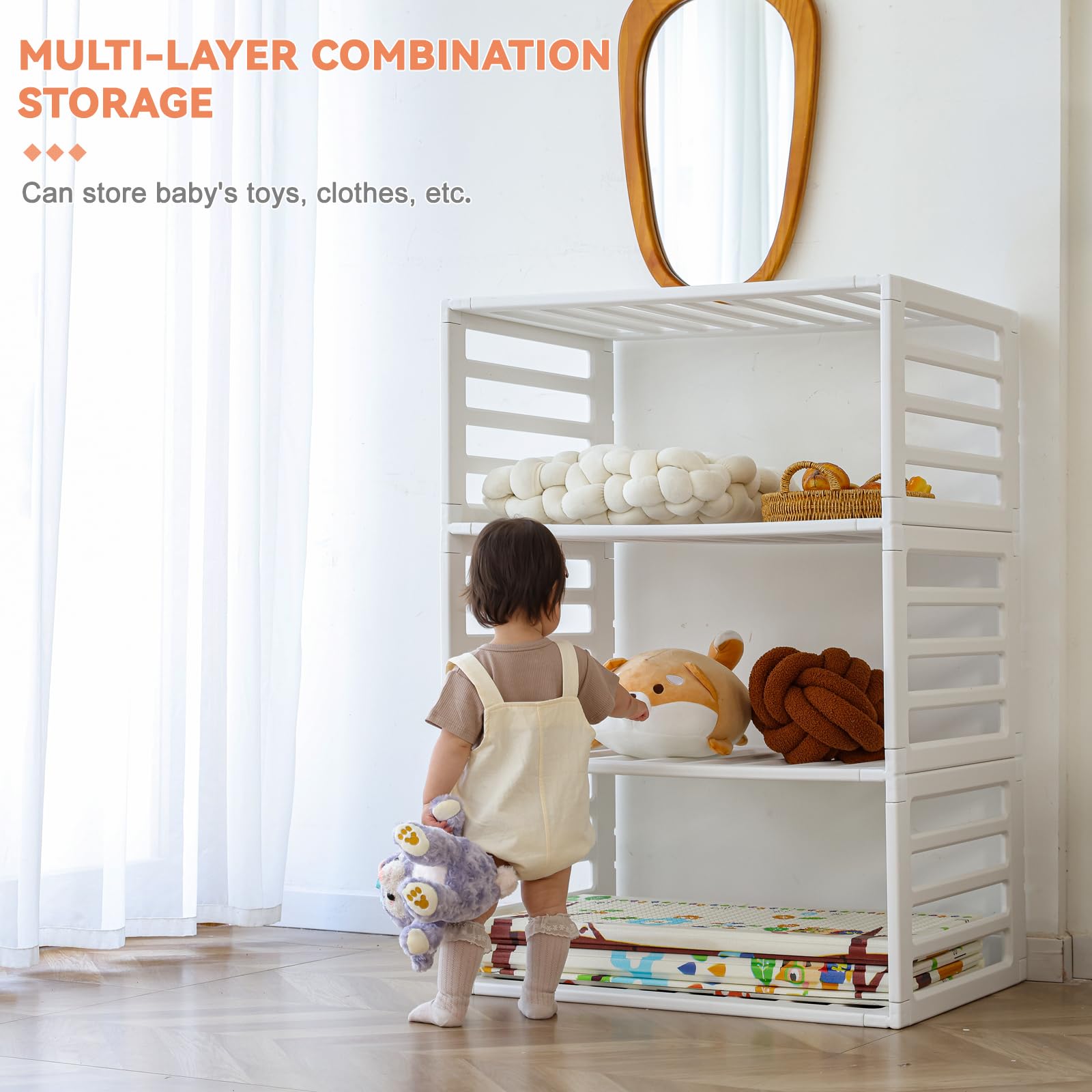Gupamiga Laufstall Baby Laufgitter Baby Sicherheits-Aktivitätszentrum für drinnen oder draußen 150×180 cm PLP-WL071-12