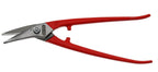 STUBAI KOMBI-BLECHSCHERE 280 mm linksschneidend – Spezialschere für Kurvenschnitte & lange Schnitte, polierter Kopf, Härte 60–62 HRC, Werkzeugstahl, rot kunststoffbeschichtet