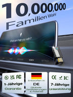 CODONOVA CarPlay Wireless Adapter – 2026 Pro Mini Android Auto Adapter, Plug & Play über USB-A/USB-C-Anschluss, Stabil & Kompakt, Kompatibel mit Autos ab 2016, iOS 10+ & Android 10+ (Kohlefaser)