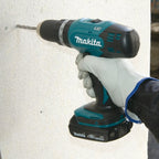 Makita Akku-Schlagbohrschrauber 18 V / 3 Ah im Zubehörset, Blau, Alukoffer (96 tlg.)