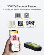 Inateck Barcode Scanner Bluetooth 2D mit 2,4Ghz USB Adapter, liest Barcodes von Bildschirmen, Exklusive Schnelltasten, BCST-42