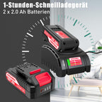 HYCHIKA Säbelsäge, 18V Akku Universalsäge, Reciprosäge mit 2x2.0Ah Batterien, mit variabler Drehzahl von 0-2800 SPM, 2 Sägeblätter, Schnellladegerät, LED Licht,Ideal zum Schneiden von Holz und Metall