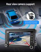 ESSGOO 4+64G Wireless CarPlay Androidd Auto Autoradio Für VW Caddy Golf MK5 6 Polo Passat Seat RCD330,Android 14 2 Din Bluetooth Radio mit 7 Zoll Touchscereen FM RDS GPS WiFi Navi