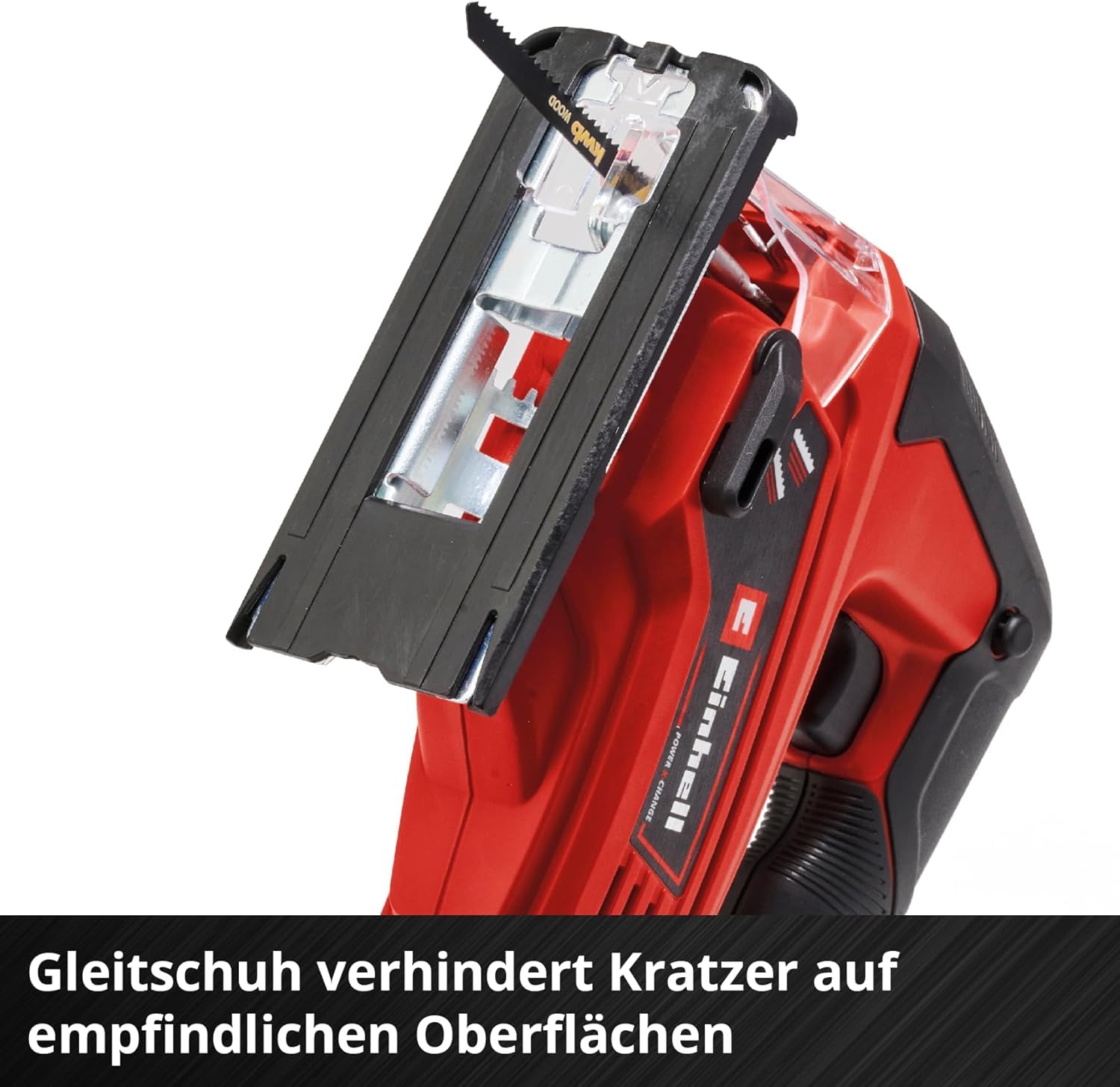 Einhell Akku-Stichsäge TC-JS 18 Li (1x2,5 Ah) Power X-Change (Li-Ion, 18 V, Pendelhubfunktion, Absaugadapter, inkl. 1x 2,5 Ah Akku, Ladegerät und Koffer)
