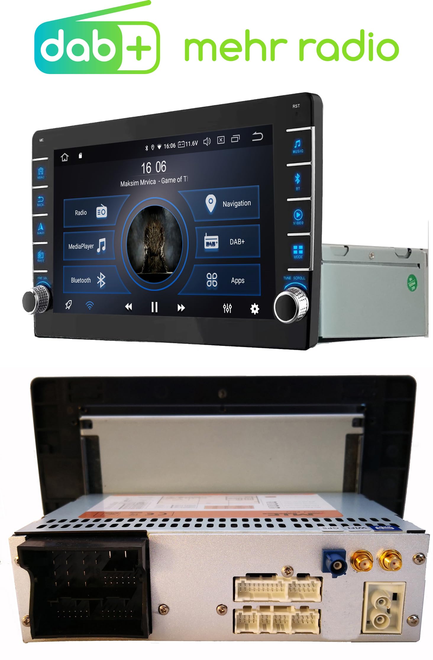 M.I.C. AVM9 Android 13 Autoradio mit navi: Snapdragon 665 6G+64G;8" IPS Display;4G SIM,Carplay,Android Auto,DAB+,DSP,BT 5,GPS: Ersatz für MQB Golf7 Octavia Passat Sportsvan Superb Tiguan Touran