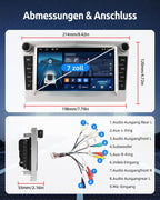 ESSGOO 1+32G Drahtloses Carplay und Android Auto Autoradio Für Vauxhall Opel Corsa C/D Zafira B Astra H Zafira b Meriva Vivaro Signum Combo mit 7 Zoll Touchscreen Bluetooth FM RDS GPS WiFi Silber