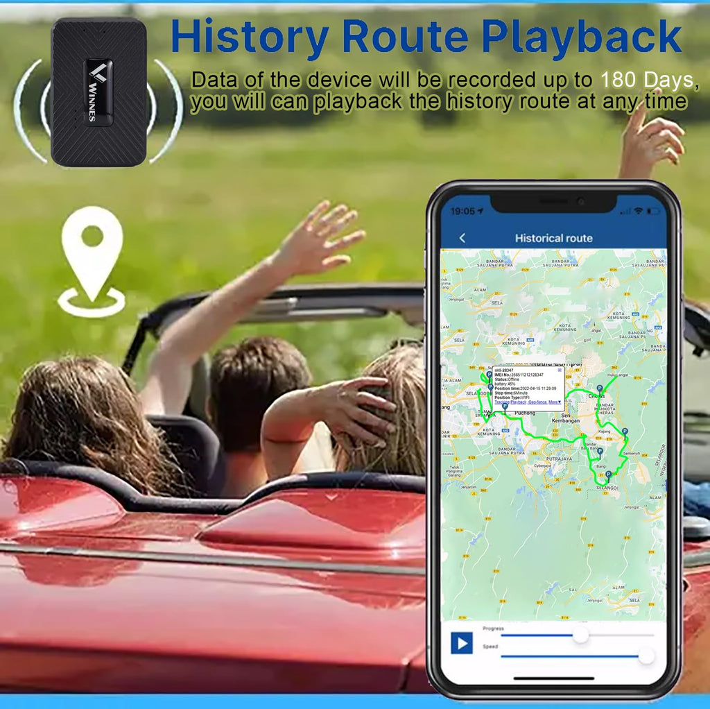 Mini Tracker GPS Tracker Ohne ABO Echtzeit GPS Tracker Kinder Auto LKW Fahrrad Senioren Motorräder Koffer Fahrzeug GPS Locator Magnetische GSM Tracking 1500mah mit EU Weltweiter Abdeckung