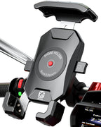 BRCOVAN Handyhalterung Motorrad, Handyhalter Fahrrad, Knopf-Automatikverriegelung 360 Drehung Outdoor Lenker Handy Halterung für 4-7 Zoll Smartphone