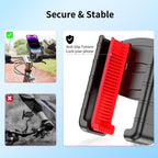 GEJIN Handyhalterung Fahrrad, 360° Smartphone Handyhalterung Motorrad，e Scooter Handyhalterung ebike Roller Halter Lenker Fahrrad Handyhalter, für 4.5-7.0 Zoll iPhone & Android Smartphones