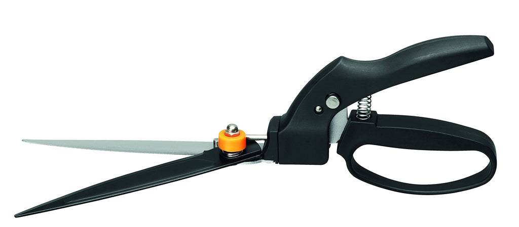 Fiskars Rasenkantenschere GS40, Einstellbarer Schneidewinkel (180°), Länge: 35,5 cm, Stahl/Kunststoff, Schwarz/Orange, SmartFit, 1023632