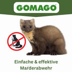 GOMAGO Marderschutz für Ihr Auto 2er Set | Zuverlässige und einfache Mardervergrämung durch Duftstoff | Alternative zu Marderschreck, Marderspray, Ultraschall u.ä. | Einfache Anwendung [2 x 35g]