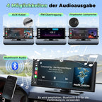 LAMTTO Wireless CarPlay Android Auto Display 10,25 Zoll In-Cell Touchscreen Car Play mit Dashcam 2.5K+1080P Sprachsteuerung Karten Navigation Bluetooth FM AUX Loop Aufnahme 64GB TF Karte