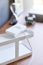 Yamazaki 1871 TOWER Smartphone & Device Charging Stand, white, Steel/ABS Resin/Silicone, 16 x 11.6 x 10 cm