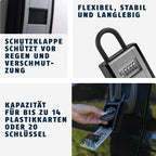 ABUS KeyGarage 797 - Schlüsselbox mit Bügel zur Befestigung - für Schlüssel oder kleine Wertgegenstände - Schwarz-Silber