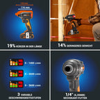 WORX Nitro Akku-Schlagschrauber 20V WX265.9 - leistungsstarker Brushless Motor - 3 Geschwindigkeitsstufe & 2 Modi - 200Nm Drehmoment - 3400 U/min - leicht & kompakt - ohne Akku & Ladegerät