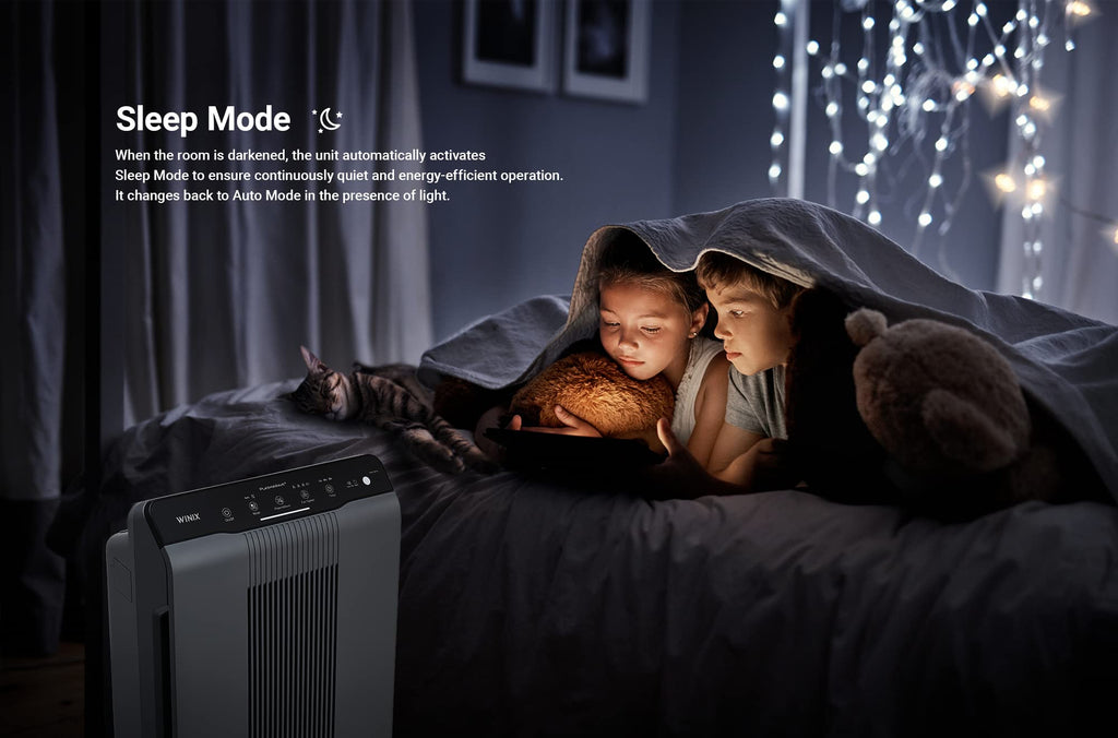 WINIX 5300-2 luftreiniger Allergiker, CADR 390m³/h, 99㎡, Air Purifier für Raucherzimmer gegen Allergien, Staub, Pollen, Tierhaare, Luftqualitätsanzeige, Auto Schlafmodus
