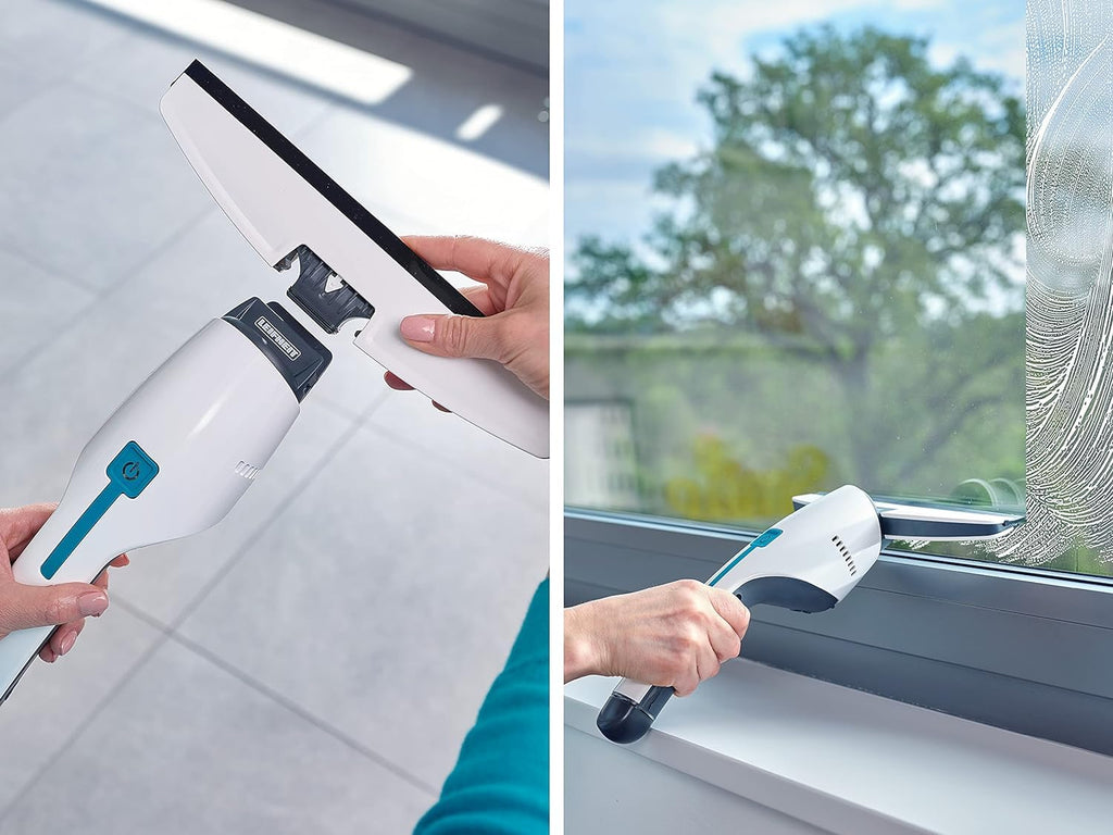 Leifheit Fenstersauger Nemo inkl. Wandhalterung und Baddüse, Badsauger mit wasserdichtem Gehäuse für die Dusche, verwendbar bis zu 45 min, handlicher und Leichter Fensterreiniger