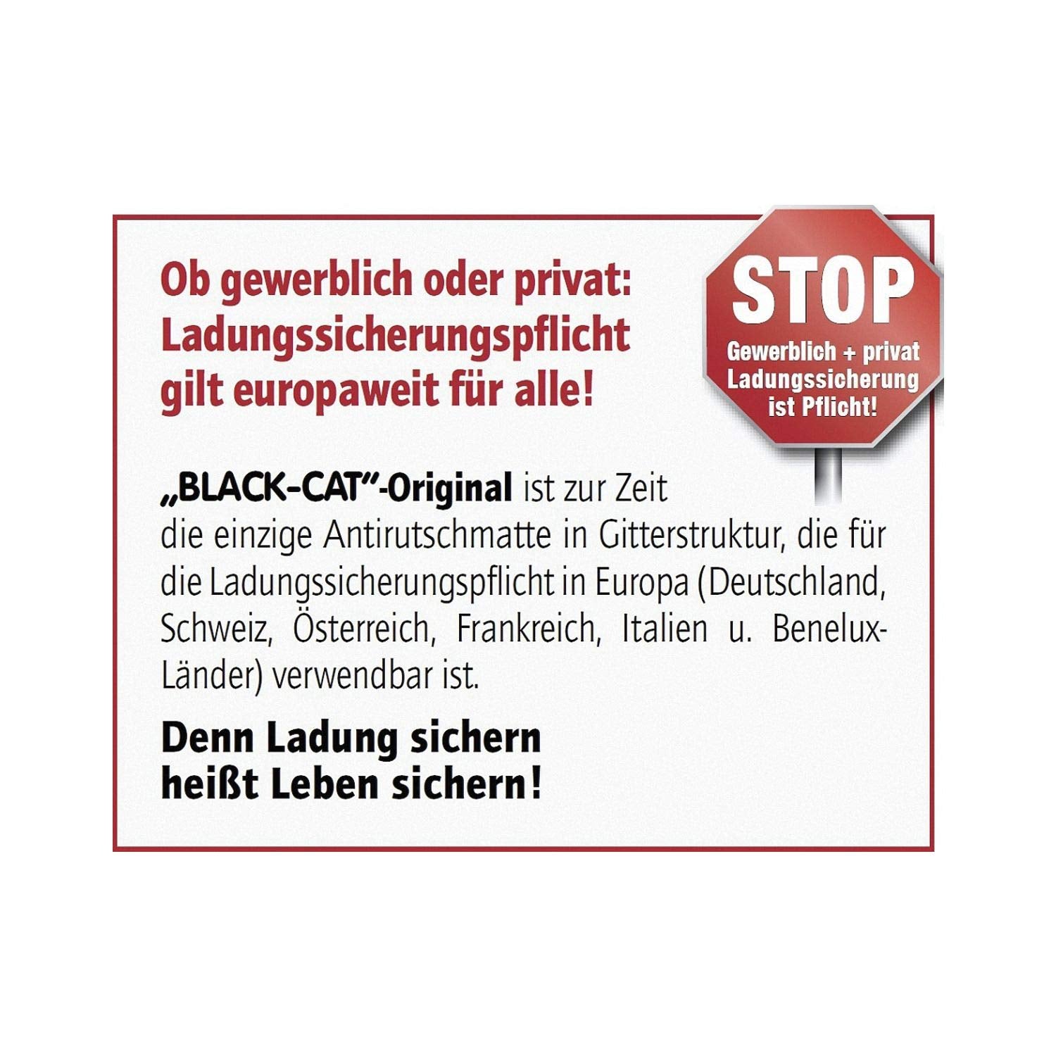 BLACK CAT BC-60120 Anti-Rutschmatte Work, 600 mm x 1200 mm