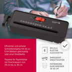 OLYMPIA PS 16 Pro Aktenvernichter Aufsatz schwarz | Kompakter Papierschredder für zu Hause | Schredder Aktenvernichter im Streifenschnitt | Shredder Papier | Papier Schredder Gerät