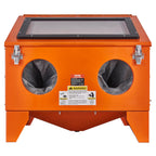 VEVOR 40-Gallonen-Sandstrahlkabine, 40–120 PSI tragbare Tisch-Sandstrahlkabine, robuster Sandstrahler aus Stahl mit Strahlpistole und 4 Keramikdüsen für die Entfernung von Farbe, Flecken und Rost