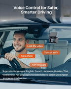 Winzige Dashcam, KAWA 2K 1296P QHD Mini Dashcam Auto - Sprachsteuerung, inkl 32GB SD Karte, WDR/3D DNR mit Super Nachtsicht, Notfallaufnahme, Kompakte Auto Kamera mit G Sensor Parkmodus