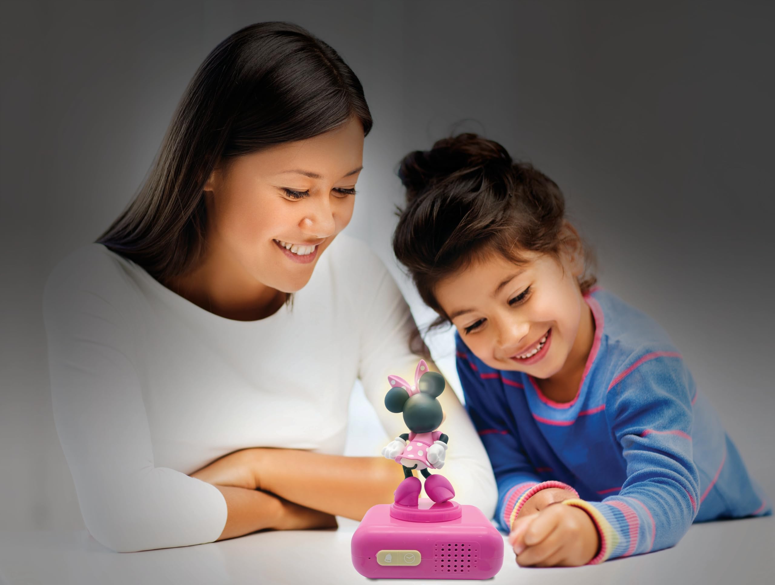 Lexibook, Disney Minnie, Nachtwecker, Sounds und Melodien, LCD-Bildschirm mit Hintergrundbeleuchtung, Leuchtanzeige, Schlummerfunktion, Pink, RL800MN