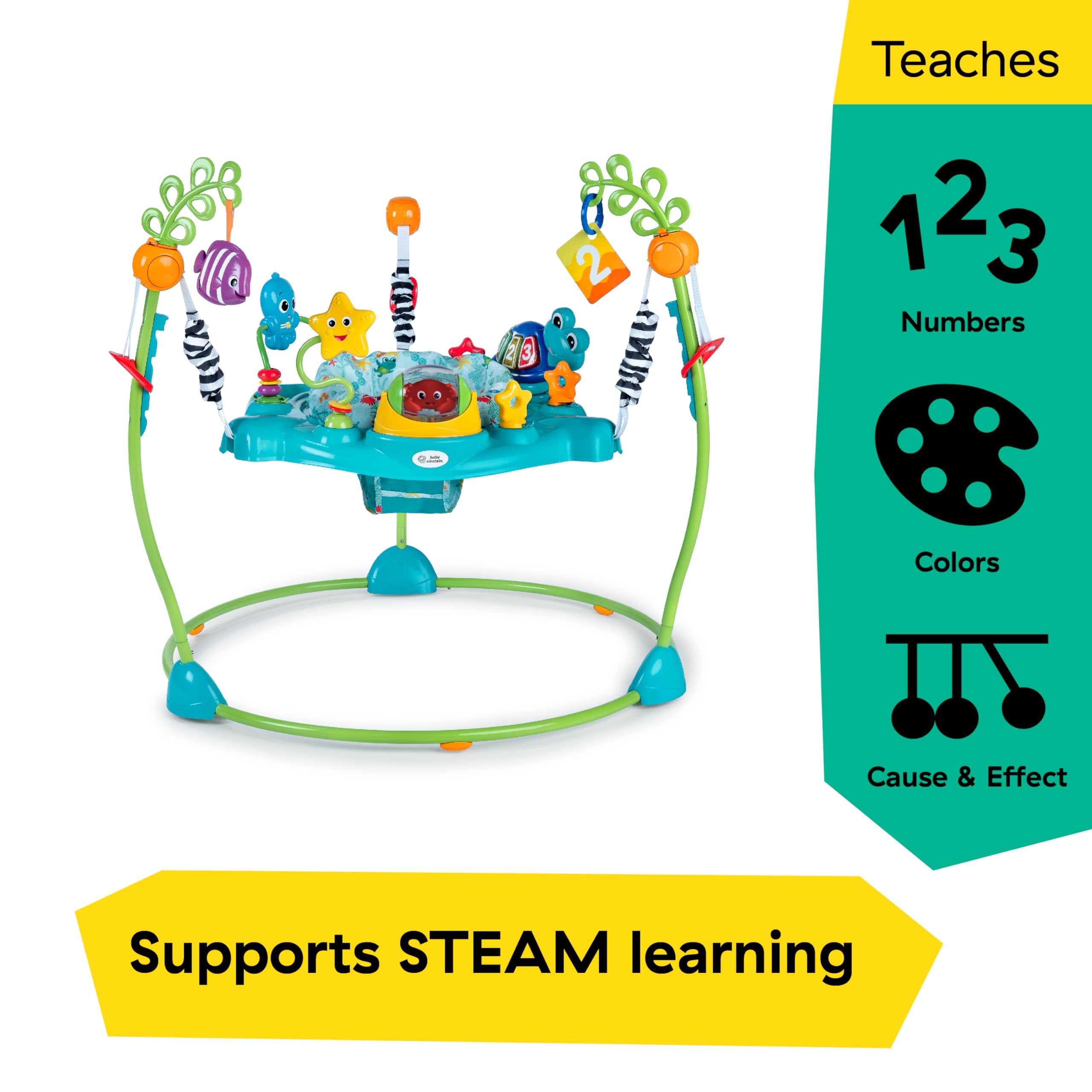 Baby Einstein, Ocean Explorers Curiosity Cove 2-in-1, Türhopser und Bodenspielzeug, Alter 6-12 Monate