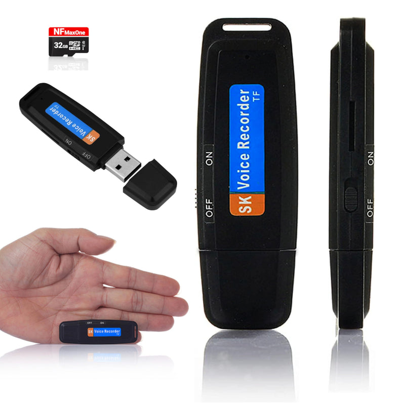 Voice Recorder Mini HD Voice Recorder Portable 32GB Audio-Diktiergerät für Meetings, Interviews, Konferenzen, Digitaler Spionagerekorder mit Speicher für + 100 Stunden Aufnahmezeit