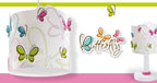 Dalber Kinder Tischlampe Nachttischlampe kinderzimmer Schmetterlinge Butterfly, 62141, E14