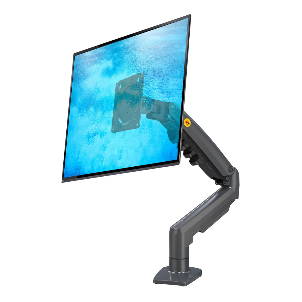 Ergosolid für PC-Monitor, Gelenkarm, ergonomisch, Gasfeder, 17-30 Zoll, VESA 75 mm und 100 mm, drehbar 360 Degree F80-0