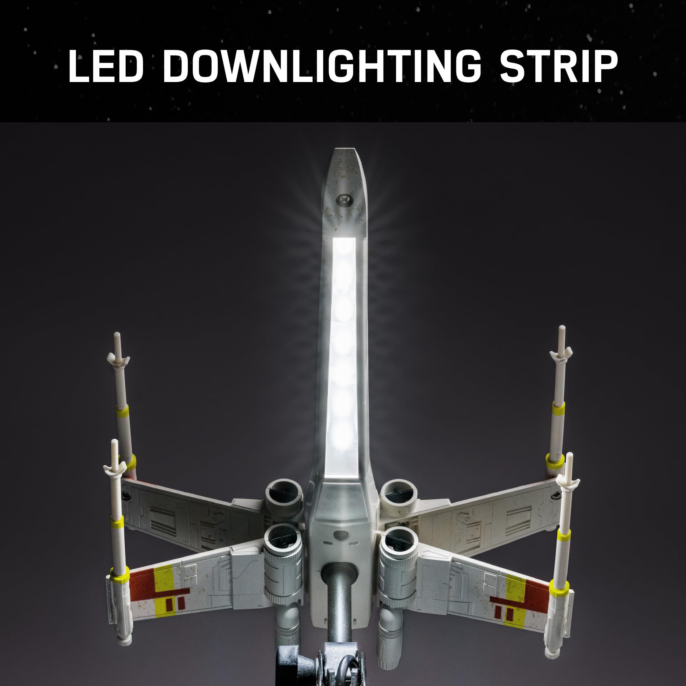 Paladone Star Wars X-Wing Flexibler Tischlicht, 15 cm (5,9 Zoll) breite Replik des Schiffs mit LED-Beleuchtung, Betrieben durch im Lieferumfang enthaltenes USB-Kabel, Weiß