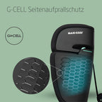 Maxi-Cosi Nomad XL Plus, Mitwachsender Kindersitz 9-36kg, 15 Monate - 12 Jahre, 76-150cm, Klappbarer Kinderautositz, Ultrakompakt & Leicht, G-CELL Seitenaufprallschutz, Reisetasche, Authentic Black