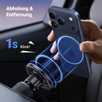 UGREEN Handyhalterung Auto für MagSafe mit 20*N52 Starker Magnet, MagSafe Autohalterung Stabil Lüftung KFZ Handyhalterung Kompatibel mit iPhone 17 16 15 14 13 12 Pro Max, MagSafe Hülle