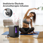 AROEVE 5L Top Fill Luftbefeuchter Schlafzimmer, Ultraschall Kühle Nebel Humidifier mit Aroma Diffuser, Smart Hygrostat, Nachtlicht, 50H/25dB Leise Raumluftbefeuchter für Pflanzen Baby Kinderzimmer