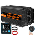 EDECOA Wechselrichter 2500w Reiner Sinus Spannungswandler 12v 230v LCD 2X USB und Fernbedienung wandler 2500w und kurzfristige Spitze 5000w Inverter