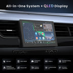 ATOTOZONE X10G209E 9.35 Zoll Android Autoradio Doppel-Din, 8+128G, 4G LTE, KI-Sprachassistent, Kabelloses Carplay & Android Auto, Duales Mikrofon & Bluetooth & Kameraeingang, 36B-EQ, HDMI-Eingang