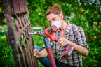 Einhell Akku-Bandfeile TE-BF 18 Li-Solo Power X-Change (18 V, Geschwindigkeit bis 1.700 m/min, 2x Schleifarme 9 mm und 13 mm, inkl. 12x Schleifbänder, ohne Akku)