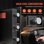 VEVOR 2,5 L Einwurftresor, Deposittresor mit Drop-Slot, elektronischem Codeschloss und 2 Notfallschlüsseln, 355 x 355 x 515 mm, Business Drop Slot Safe für Bargeld, zu Hause, Hotel, Büro